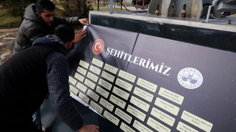 Elazığ’da Şehitler Anıtı Vefayla Yeniden Ayağa Kaldırıldı