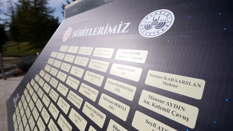 Elazığ’da Şehitler Anıtı Vefayla Yeniden Ayağa Kaldırıldı