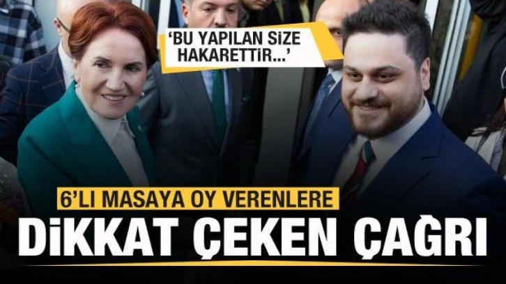 6'lı masaya oy verenlere dikkat &ccedil;eken &ccedil;ağrı: Bu size hakarettir...