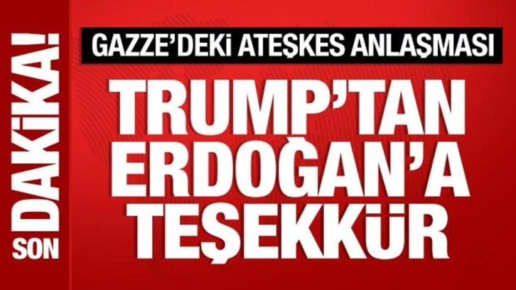 ABD Başkanı Trump, Cumhurbaşkanı Erdoğan'a teşekkür etti
