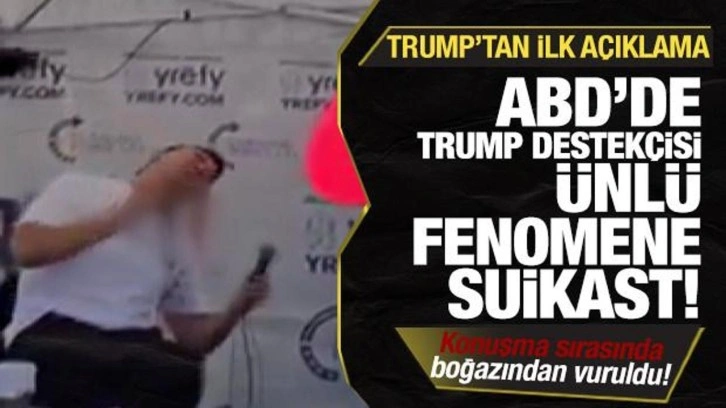 ABD'yi ayağa kaldıran suikast! Ünlü fenomen boğazından vuruldu! Trump'tan açıklama