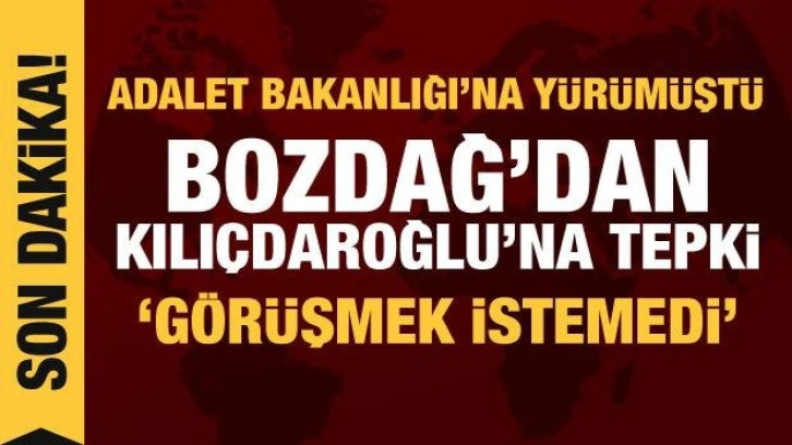 Adalet Bakanlığı'na y&uuml;r&uuml;yen Kılı&ccedil;daroğlu'ndan a&ccedil;ıklama, Bakan Bozdağ'dan tepki
