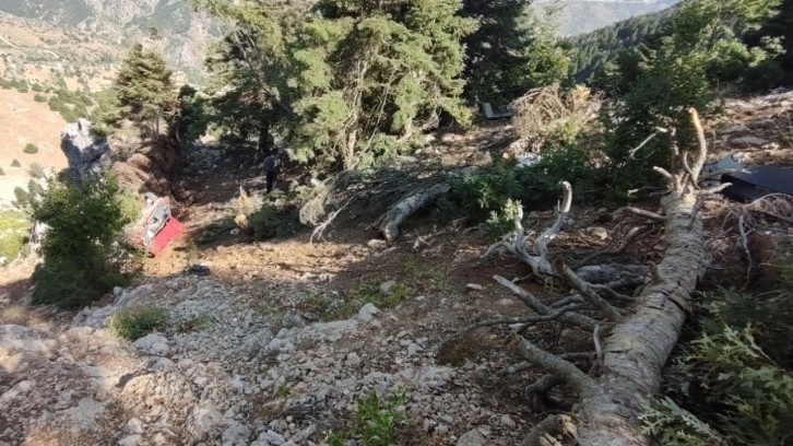 Adana'da feci kaza! Uçuruma yuvarlandılar