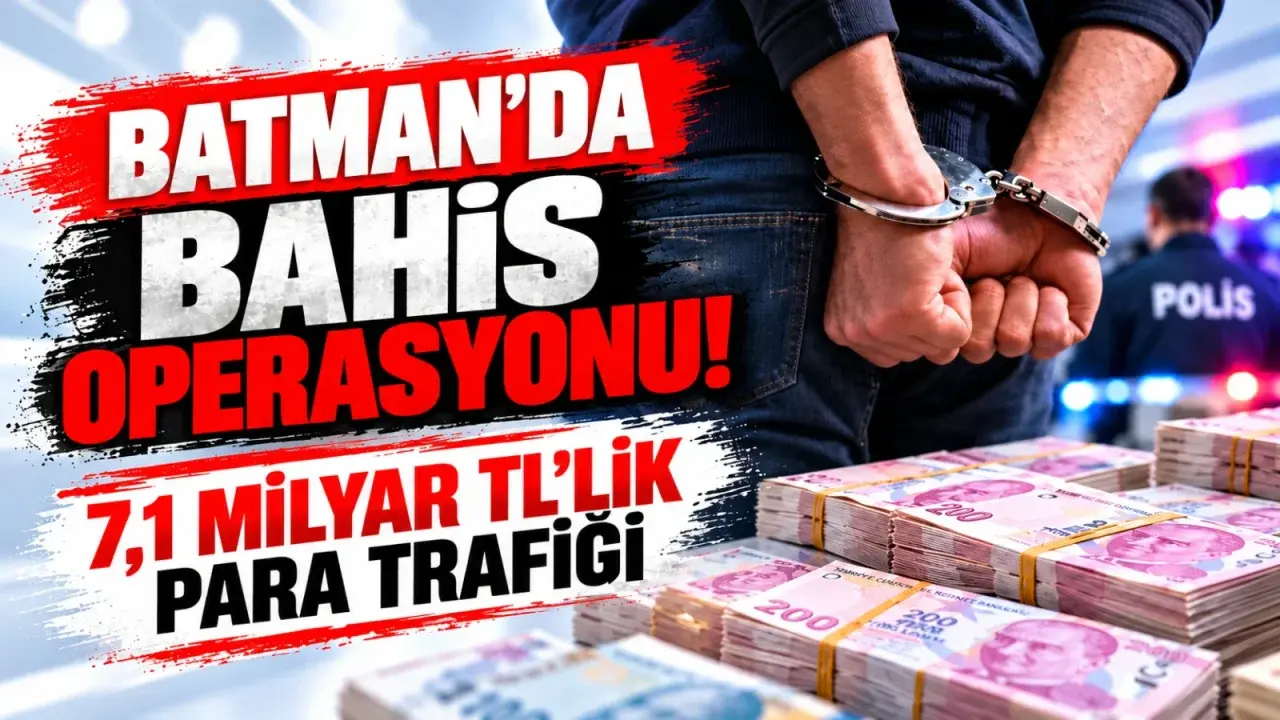 Batman’da bahis operasyonu! 7,1 milyar TL’lik para trafiği