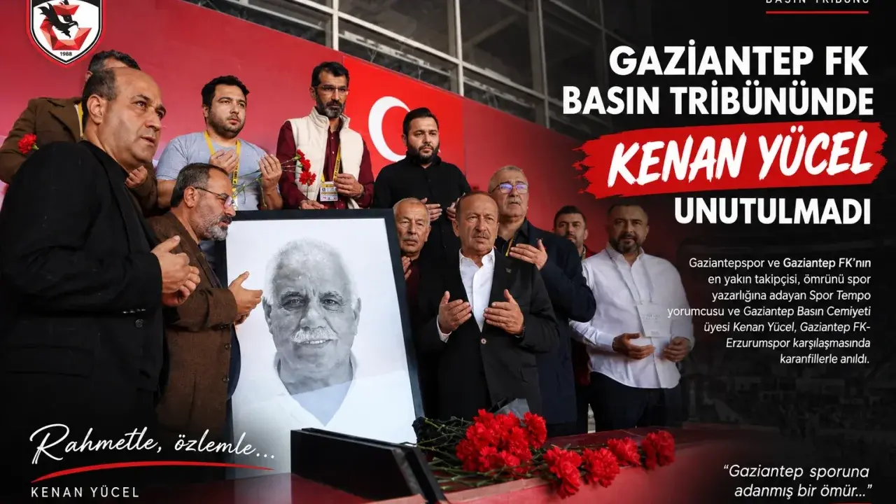 Gaziantep FK Basın Tribününde Kenan Yücel’e Duygusal Veda