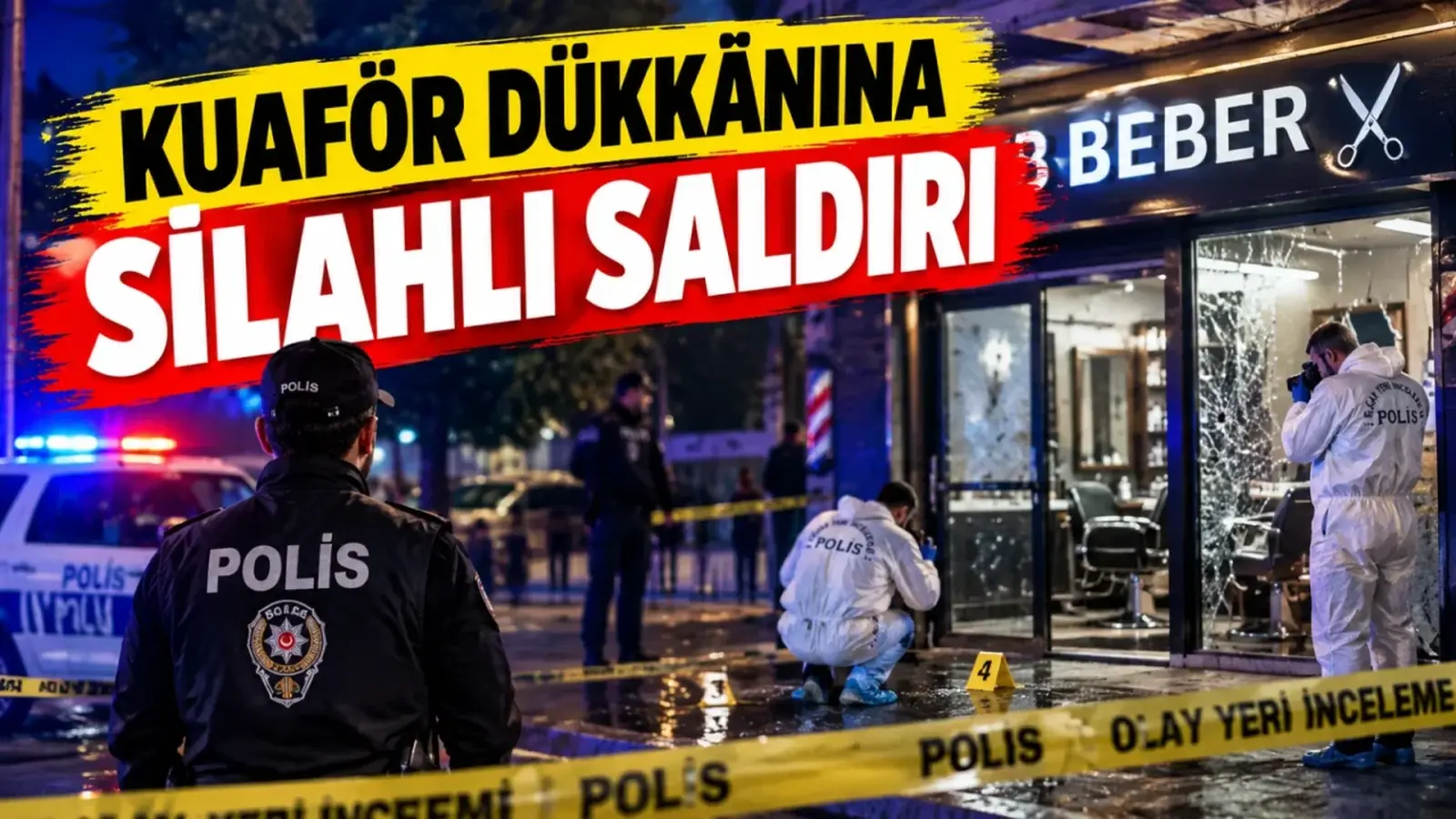 Kuaför dükkânına silahlı saldırı
