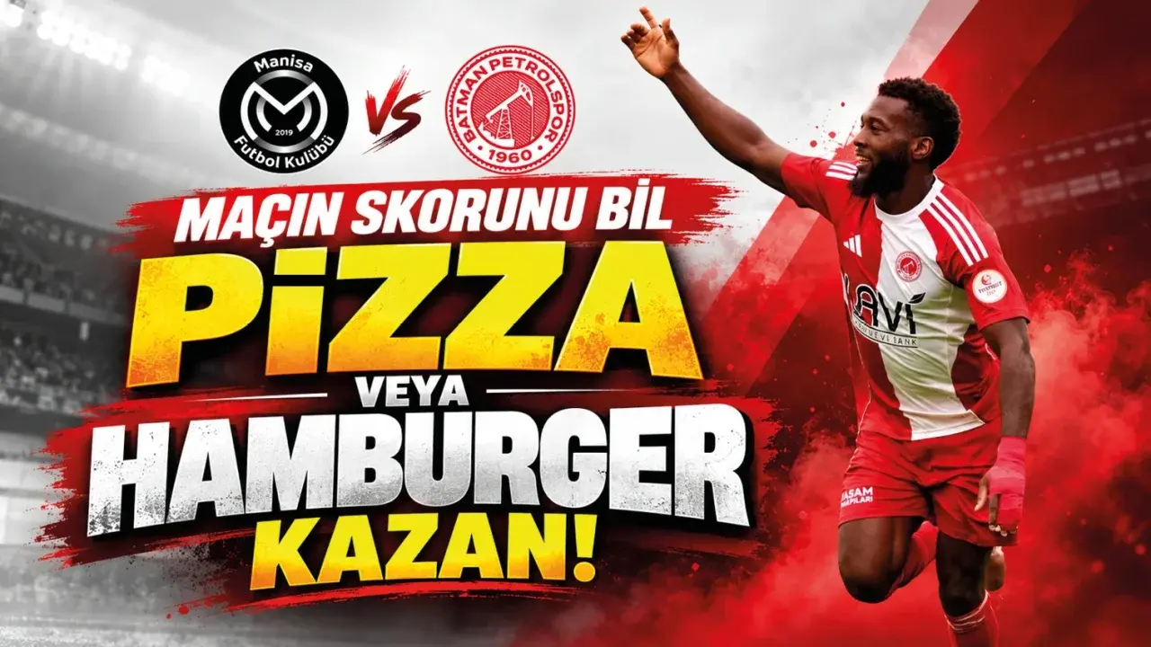 Manisa FK-Petrolspor maçının skorunu bil pizza veya hamburger kazan
