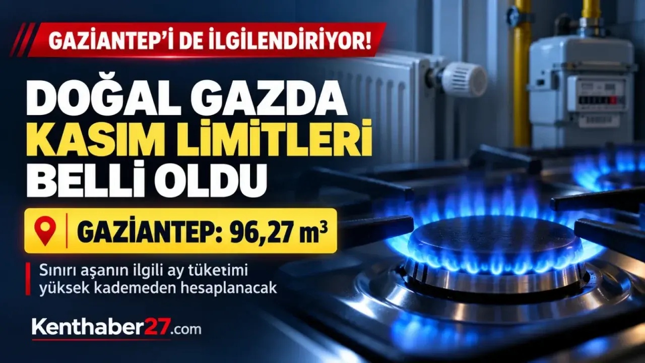Gaziantep’i de ilgilendiriyor! Doğal gazda kasım limitleri belli oldu: Sınırı aşanın faturası yükselecek