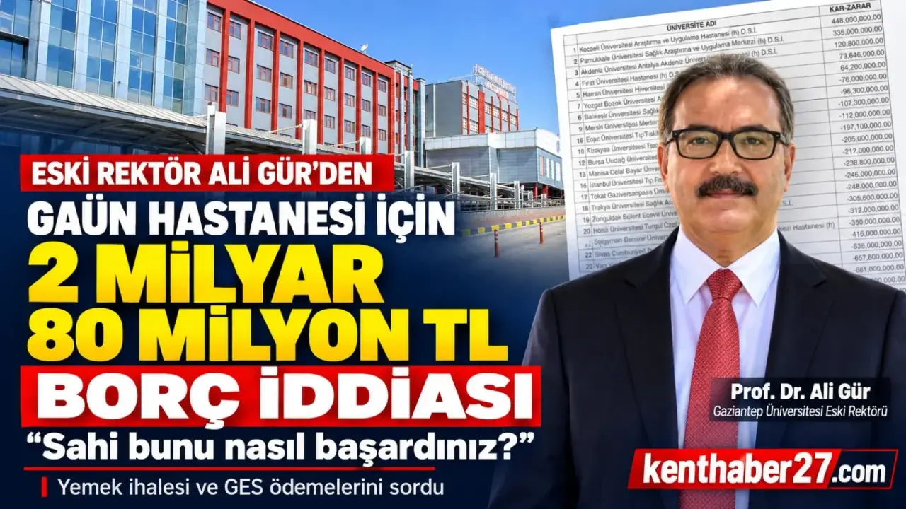 Ali Gür’den GAÜN Hastanesi için 2 milyar 80 milyon TL borç iddiası: “Sahi bunu nasıl başardınız;