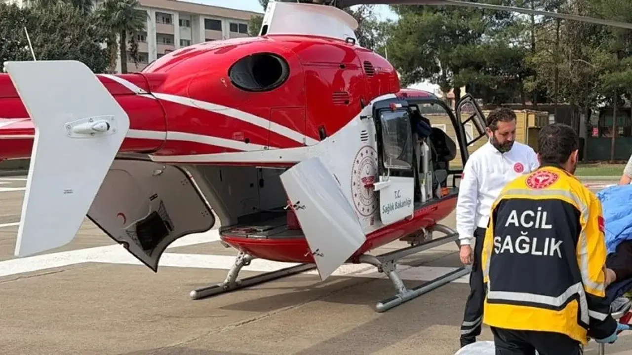 Hasta, ambulans helikopterle Diyarbakır'a sevk edildi