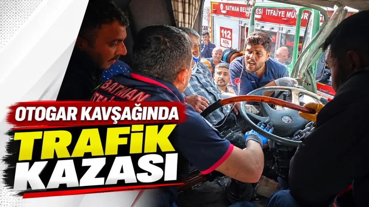 Otogar kavşağında trafik kazası