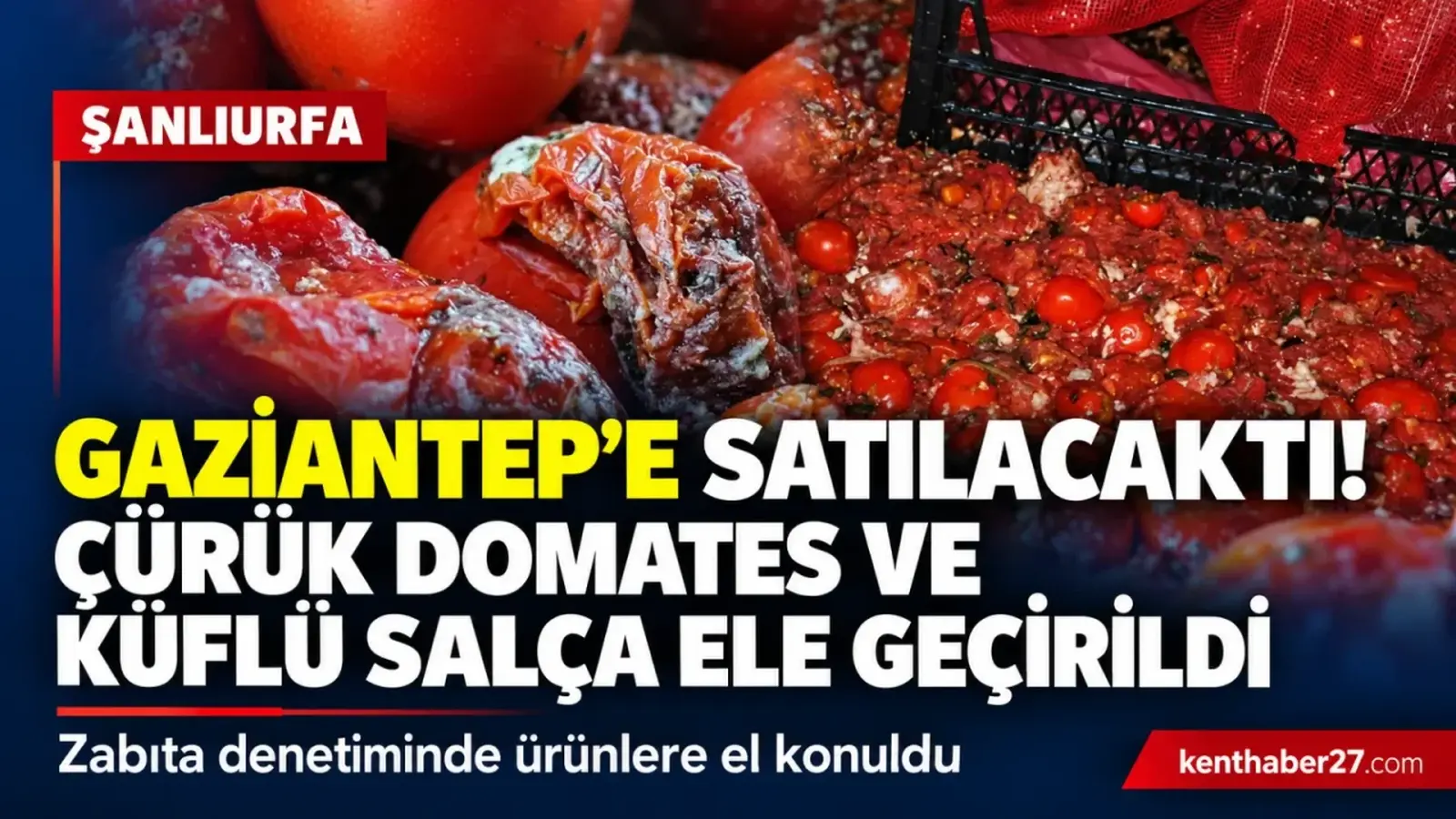 Gaziantep’e Satılacaktı! Şanlıurfa’da Çürük Domates ve Küflü Salça Ele Geçirildi