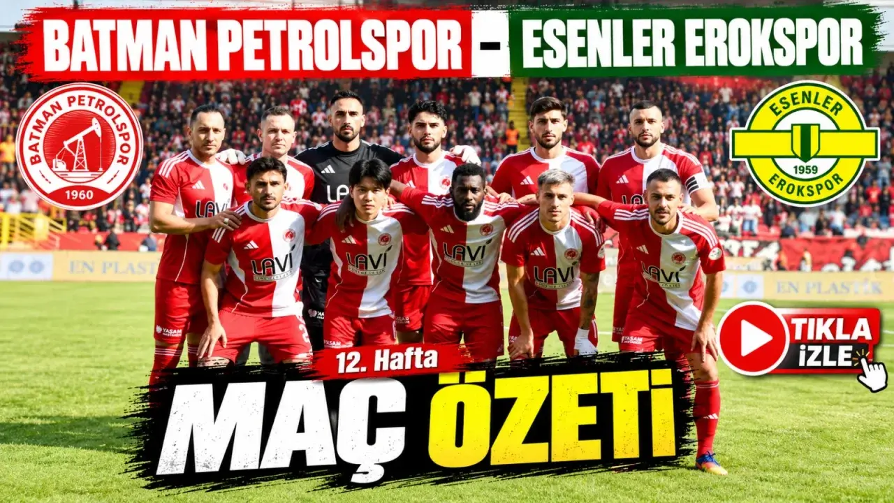 Batman Petrolspor - Esenler Erokspor 12. Hafta Maç Özeti