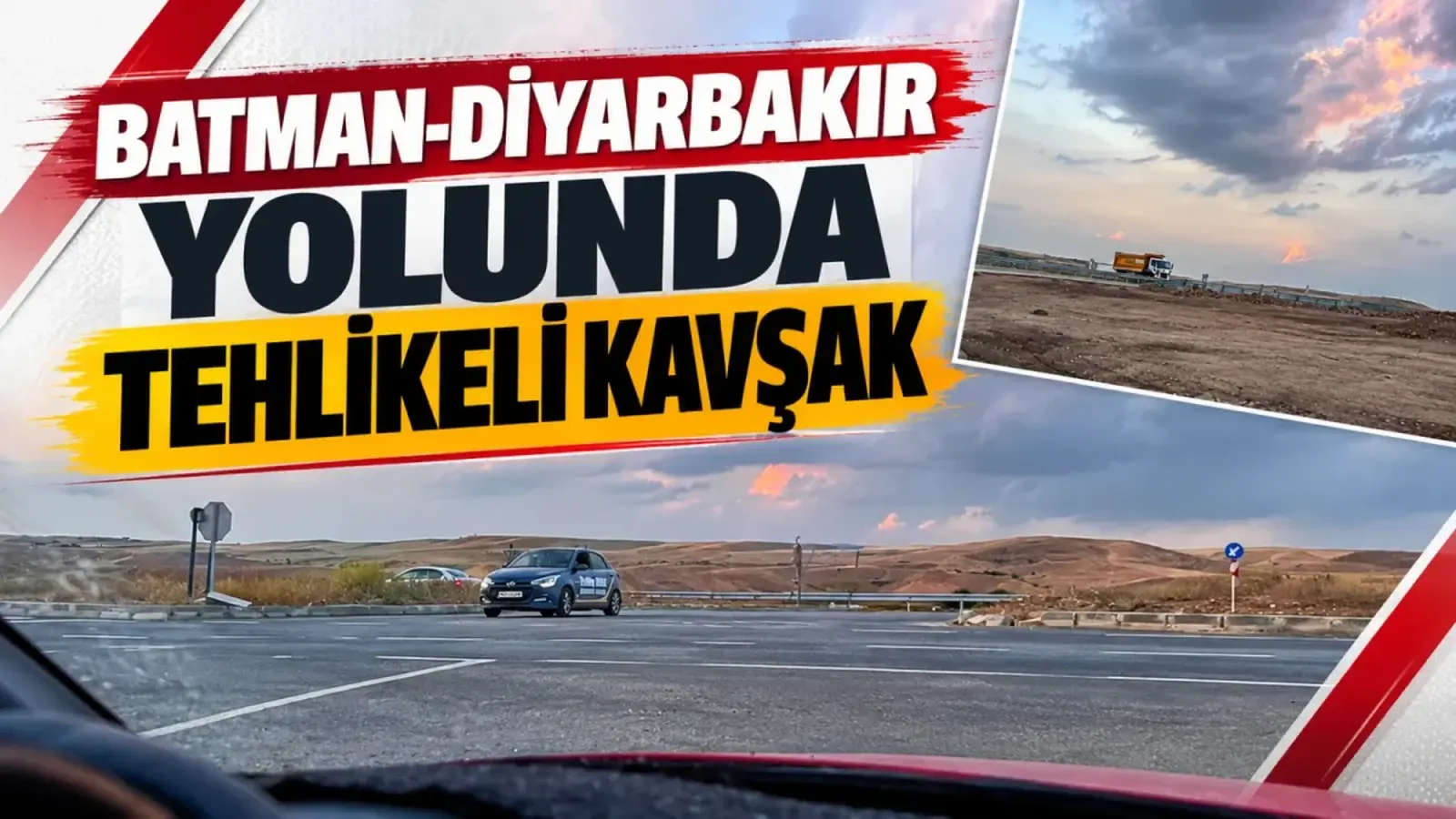 Batman-Diyarbakır yolunda tehlikeli kavşak