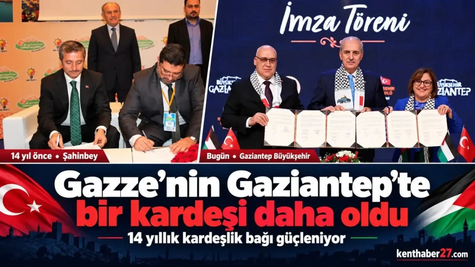 Gazze’nin Gaziantep’te bir kardeşi daha oldu: 14 yıllık gönül bağı güçleniyor