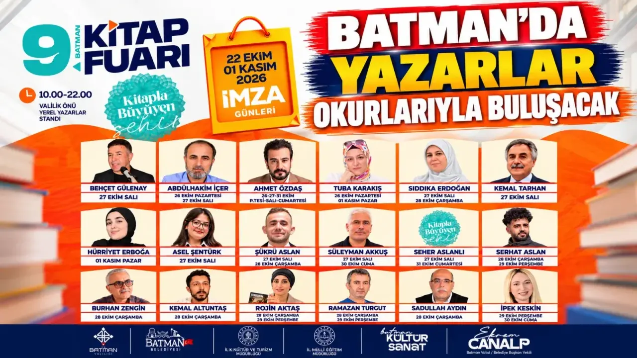Batman’da yazarlar okurlarıyla buluşacak