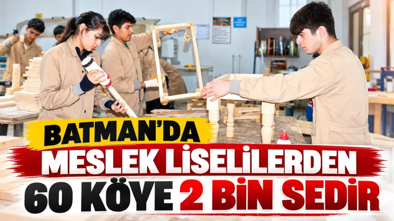 Batman’da meslek liselilerden 60 köye 2 bin sedir