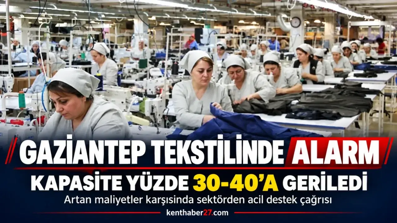 Gaziantep tekstilinde alarm: Kapasite yüzde 30-40’a geriledi