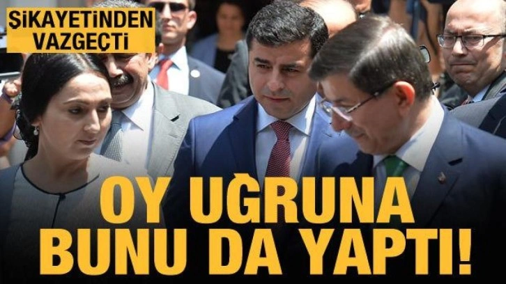 Ahmet Davutoğlu, Demirtaş hakkındaki şikayetinden vazge&ccedil;ti