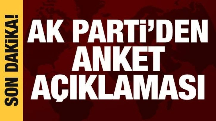 AK Parti Genel Başkan Yardımcısı Erkan Kandemir'den anket a&ccedil;ıklaması