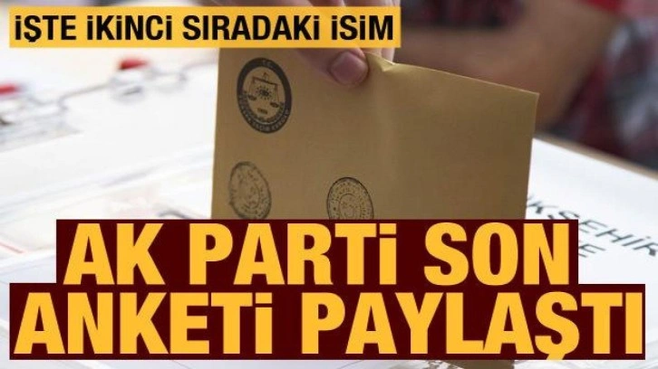AK Parti son anket sonu&ccedil;larını paylaştı: İşte Erdoğan'ın oy oranı ve ikinci sıradaki isim