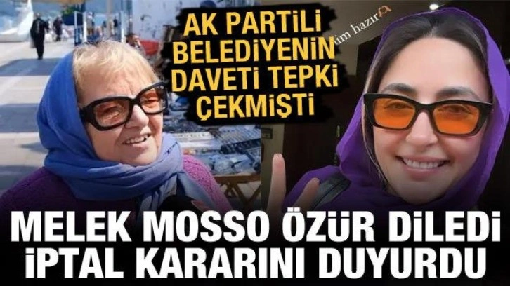 AK Partili belediyenin daveti tepki &ccedil;ekmişti: Melek Mosso &ouml;z&uuml;r diledi