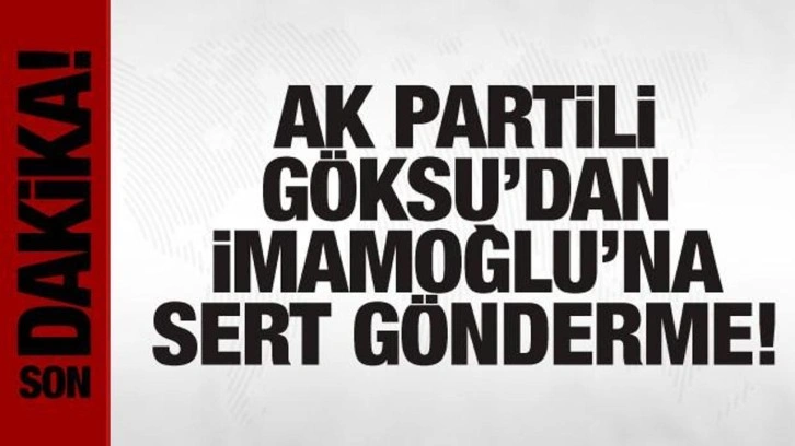 AK Partili Tevfik G&ouml;ksu'dan İmamoğlu'na sert tepki: Ka&ccedil;mak istiyor...