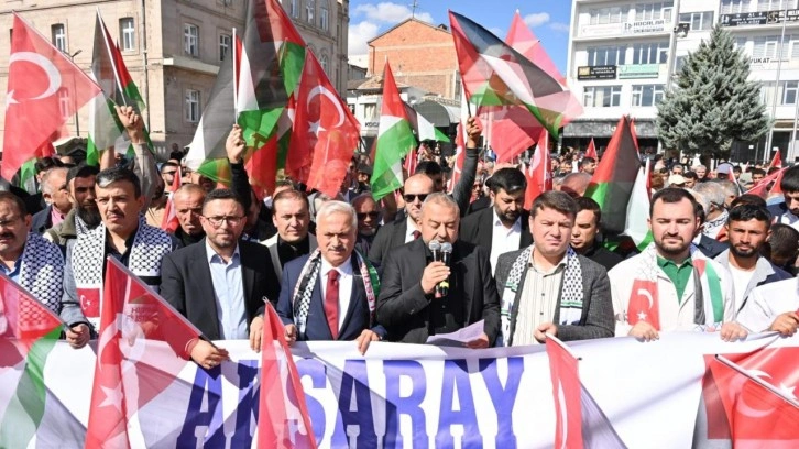 Aksaray, Gazze için ayaklandı