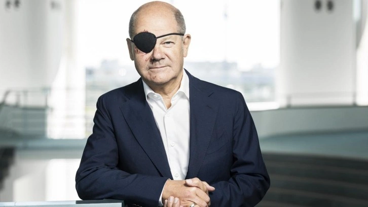 Almanya Başbakanı Scholz, y&uuml;z&uuml; yaralı fotoğrafını paylaştı