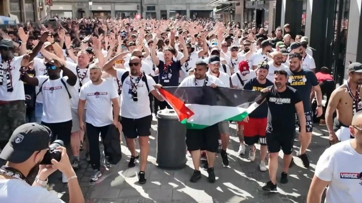 Almanya'ya PSG damgası! Dev final öncesi Fransızlar, Gazze için yürüdü