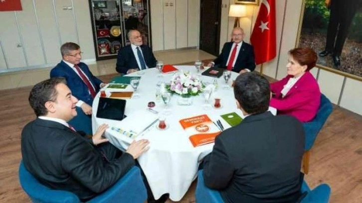 Altılı Masa &lsquo;Deprem &Ouml;zel G&uuml;ndemi&rsquo; ile bir araya geldi