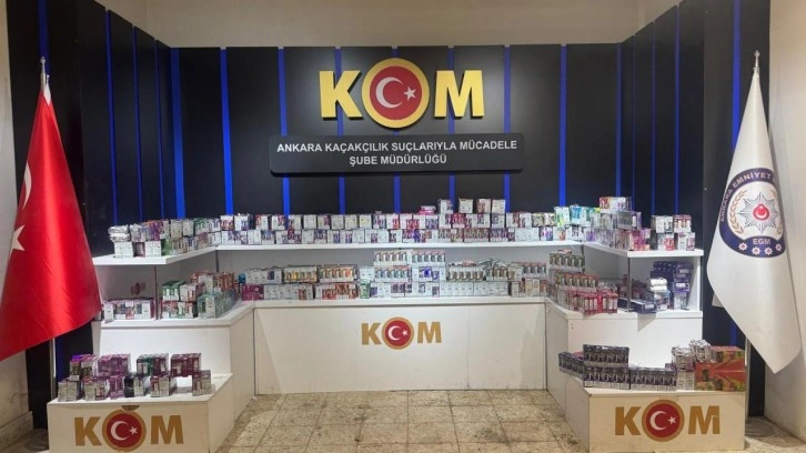 Ankara'da 3 bin kaçak elektronik sigara ele geçirildi