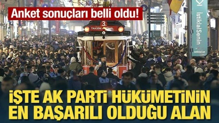 Anket sonuçları belli oldu! İşte AK Parti hükümetinin en başarılı olduğu alan