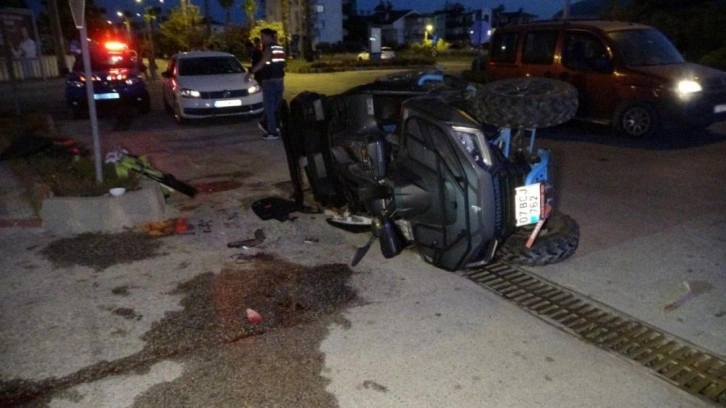 Antalya'da ATV takla attı: 1'i ağır 2 yaralı