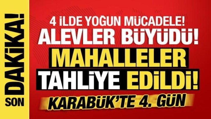 Antalya'daki yangın nedeniyle Mersin'de tahliyeler başladı! Yangınlarla mücadelede 4. gün
