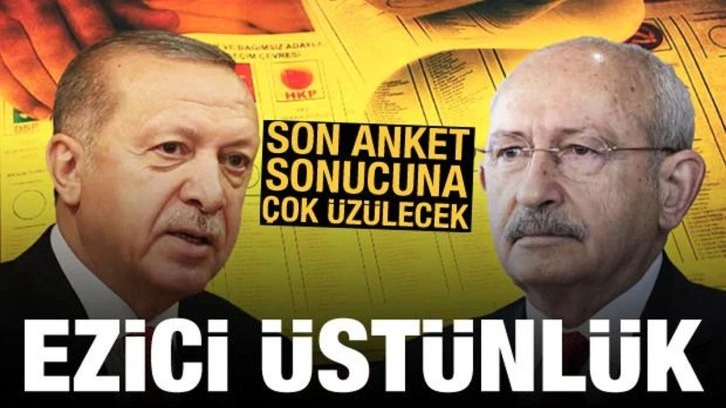 Areda Survey'in son anketi Kılı&ccedil;daroğlu'nu &ccedil;ok &uuml;zecek: Erdoğan'dan ezici &uuml;st&uuml;nl&uuml;k