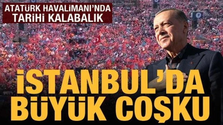 Atat&uuml;rk Havalimanı'nda tarihi kalabalık: Erdoğan halka seslenecek