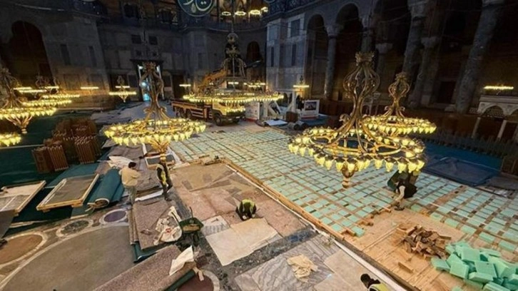 'Ayasofya'ya kamyon girdi' iddiasına açıklama! Vakıflar Genel Müdürlüğü yalanladı