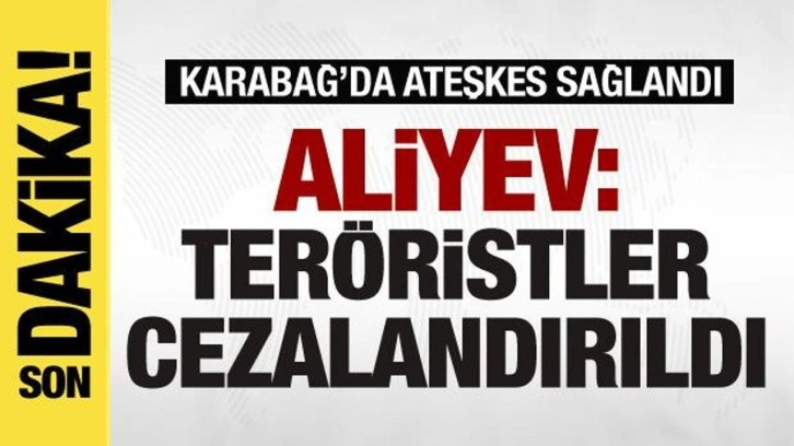 Azerbaycan Cumhurbaşkanı Aliyev'den flaş a&ccedil;ıklamalar: Ter&ouml;ristler cezalandırıldı