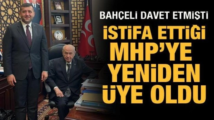 Bah&ccedil;eli davet etmişti: Baki Ersoy yeniden MHP'ye &uuml;ye oldu