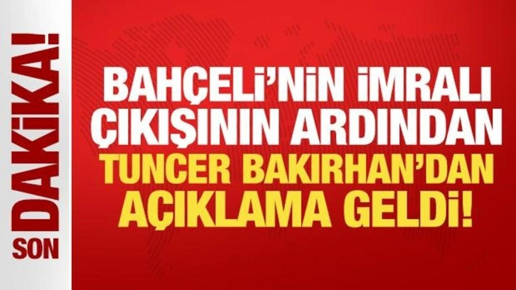 Bahçeli'nin İmralı çıkışının ardından Tuncer Bakırhan'dan açıklama geldi