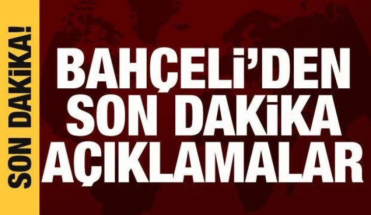 Bah&ccedil;eli partisinin grup toplantısında konuşuyor