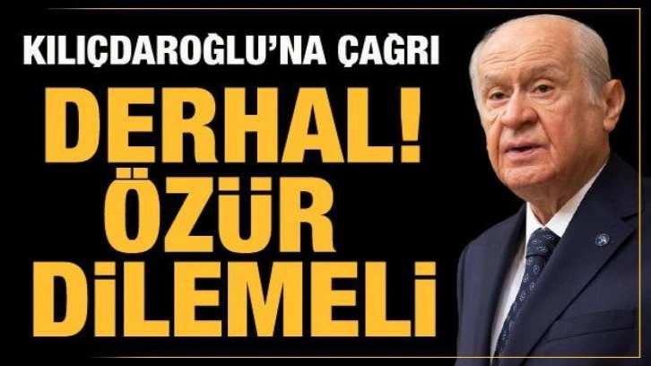 Bah&ccedil;eli'den Kılı&ccedil;daroğlu'na tepki: &Ouml;z&uuml;r dilemeli!