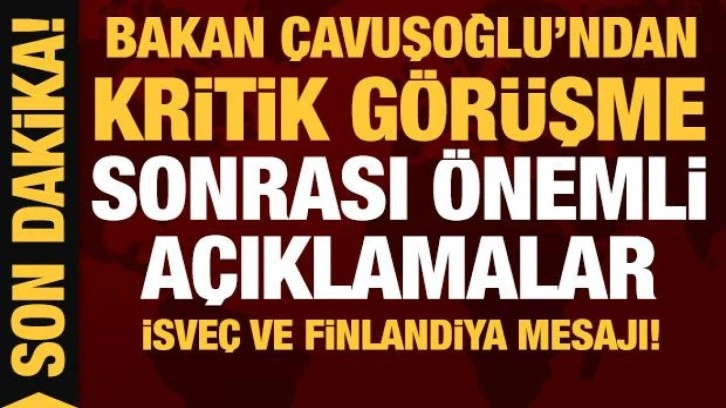 Bakan &Ccedil;avuşoğlu'ndan ABD'ye Yunanistan ve Kıbrıs mesajı!
