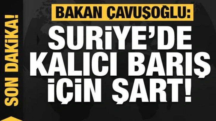Bakan &Ccedil;avuşoğlu'ndan Suriye'de kalıcı barış a&ccedil;ıklaması