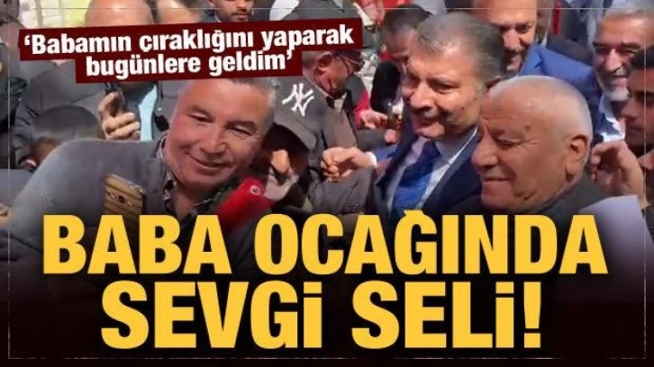 Bakan Koca'ya baba ocağında sevgi seli: Babamın &ccedil;ıraklığı yaparak bu g&uuml;nlere geldim!