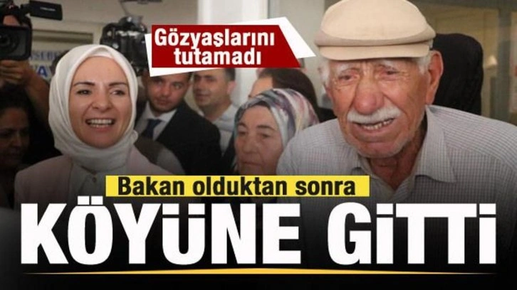 Bakan Mahinur &Ouml;zdemir G&ouml;ktaş k&ouml;y&uuml;ne gitti! Akrabası g&ouml;zyaşlarını tutamadı