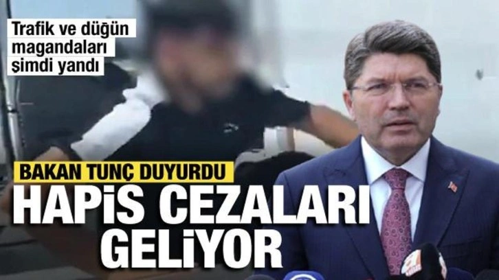 Bakan Tunç duyurdu: Trafikte yol kesenlere, havaya ateş açanlara hapis geliyor