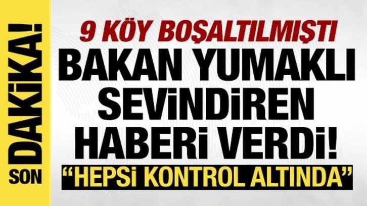 Bakan Yumaklı sevindiren haberi verdi: Ülkemizde aktif yangın yok!