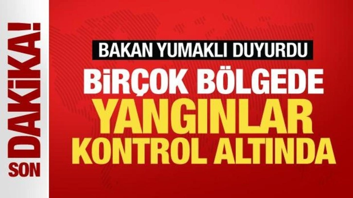 Bakan Yumaklı yangınlarla mücadelede son durumu açıkladı